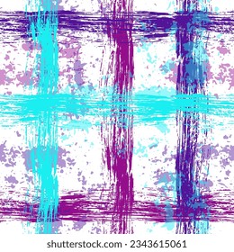 Bright Fun Multi Color Check Pattern Seamless Repeat Bright Fun