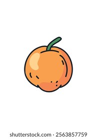 Bright and fun orange doodle design 