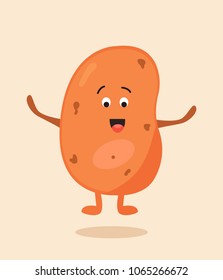 Bright funny poster with cute potato
