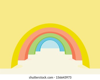 bright future,tunnel of colorful gates