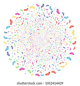 Bright Gay Symbol exploding cluster. Vector globula fireworks created by scattered gay symbol elements. Colorful Vector illustration.