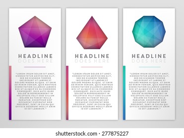 Bright gems template set
