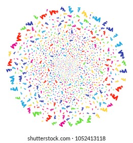 Bright Gentleman Pray fireworks globula. Vector spheric cluster burst done by randomized gentleman pray symbols. Bright Vector illustration.