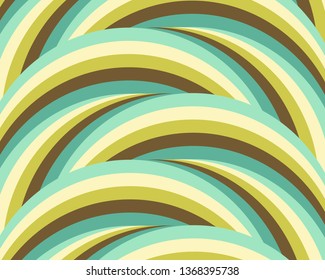 bright geometric abstract background modern hipster futuristic graphic. horizontal pattern with green blue lines. Vector illustration. Cover layout template. Material design concept