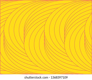 bright geometric abstract background modern hipster futuristic graphic. funnel pattern with yellow circles. Vector illustration. Cover layout template. Material design concept