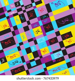 Bright geometric abstract color pattern