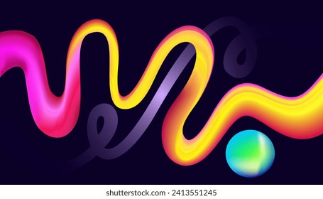 Bright geometric abstract composition. Vector illustration.