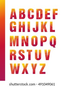 Bright geometric alphabet (Latin)