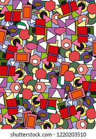 Bright geometric art background