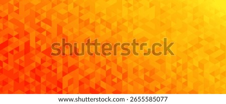 Bright geometric background with red and orange triangular patterns, creating a dynamic and energetic abstract design. Ideal for digital, print, or web use