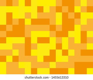 Bright geometric background with squares of different shades of orange and yellow color