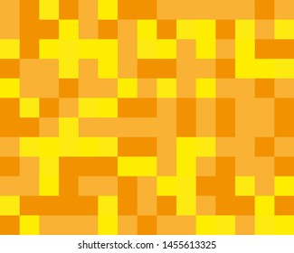 Bright geometric background with squares of different shades of orange and yellow color