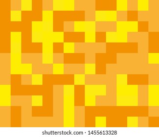 Bright geometric background with squares of different shades of orange and yellow color