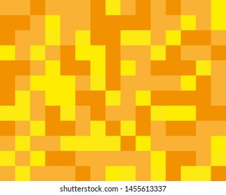 Bright geometric background with squares of different shades of orange and yellow color