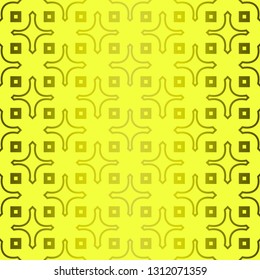 Bright Geometric Backgrounds Or Digital Papers. Backdrop. Vector Illustration. For Design, Wallpaper, Fashion, Print. Seamless Pattern With Abstract Geometric Style. Yellow green olive color