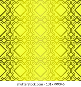 Bright Geometric Backgrounds Or Digital Papers. Backdrop. Vector Illustration. For Design, Wallpaper, Fashion, Print. Seamless Pattern With Abstract Geometric Style. Yellow green olive color