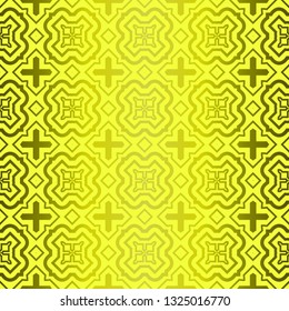 Bright Geometric Backgrounds Or Digital Papers. Backdrop. Vector Illustration. For Design, Wallpaper, Fashion, Print. Seamless Pattern With Abstract Geometric Style. Yellow green olive color
