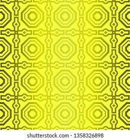 Bright Geometric Backgrounds Or Digital Papers. Backdrop. Vector Illustration. For Design, Wallpaper, Fashion, Print. Seamless Pattern With Abstract Geometric Style. Yellow green olive color
