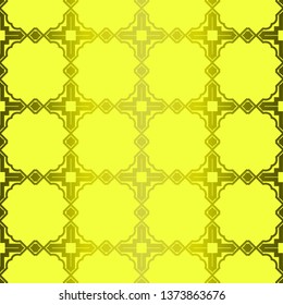 Bright Geometric Backgrounds Or Digital Papers. Backdrop. Vector Illustration. For Design, Wallpaper, Fashion, Print. Seamless Pattern With Abstract Geometric Style. Yellow green olive color