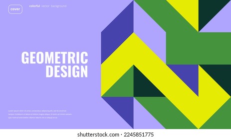 Bright geometric banner. Modern template for presentation design, business and education concept.