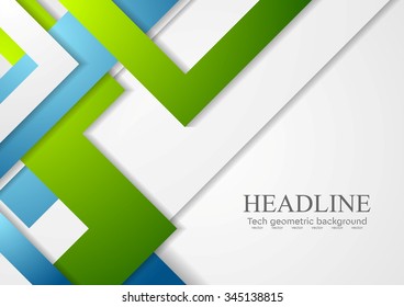 Bright geometric corporate tech background. Vector design
