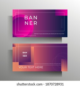Bright geometric cover design for banner, flyer, poster template set. Vector illustration.