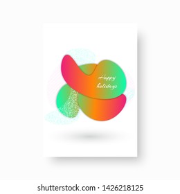 Bright geometric dynamic elements. Vector illustration
