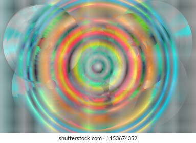 Bright geometric fantasy. Circle. Abstraction. For club flyers and other design