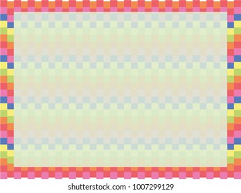 Bright geometric  frame made of squares