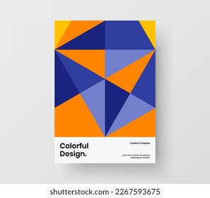 Ilustración de presentación de hexágonos geométricos luminosos. Sorprendente diseño de vector de diseño A4.