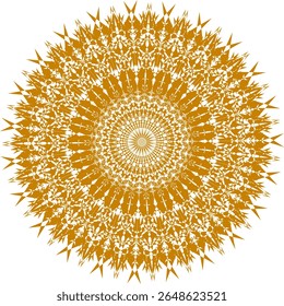 A bright geometric mandala with a multi-colored pattern. The symmetrical design radiates energy and harmony, combining sharp angles with flowing curves in a kaleidoscope of colors.