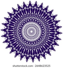 A bright geometric mandala with a multi-colored pattern. The symmetrical design radiates energy and harmony, combining sharp angles with flowing curves in a kaleidoscope of colors.