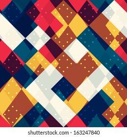 Bright geometric modern background with many rectangles