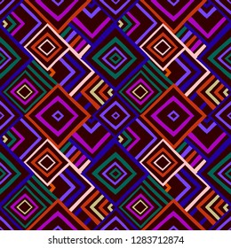 bright geometric ornament, seamless vector pattern of color elements in the southern ethnic style
