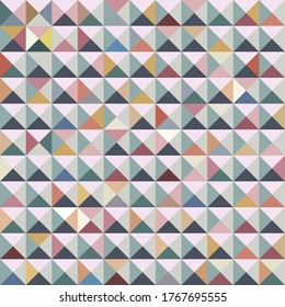 Bright geometric pattern of colored triangles.Elegant seamless pattern.