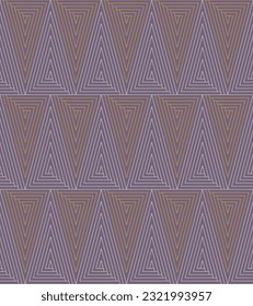 Bright geometric pattern with golden and gray elements on a purple background