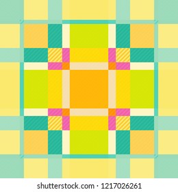 Bright geometric pattern of rectangles and squares. Vector illustration.