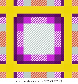 Bright geometric pattern of rectangles and squares. Vector illustration.