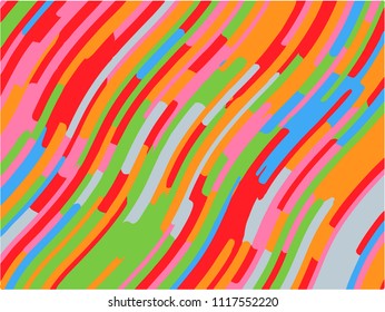 Bright geometric pattern with slanted waves, stripes. Vector illustration