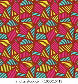 A bright geometric pattern with stripes. Pattern for decor, paper, fabric.