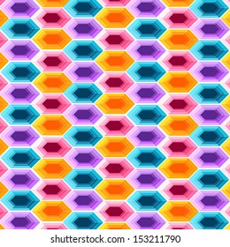 Bright geometric pattern of stylized gems