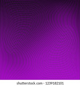 Bright geometric purple black halftone pattern. Soft dynamic lines. Abstract half tone vector illustration with dots. Modern trendy polka dots background