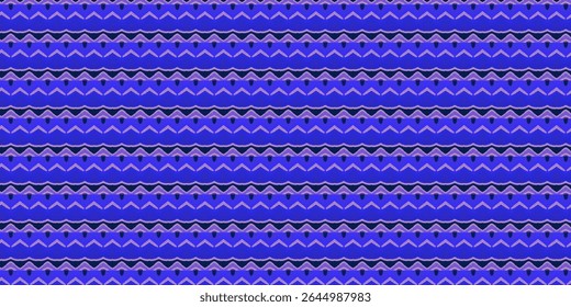 Bright geometric purple pattern with symmetrical zigzags and dots on a vibrant background, ideal for artistic textures, abstract designs, and creative projects.