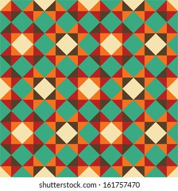 Bright geometric retro pattern for textiles, interior design, for book design, website background.
