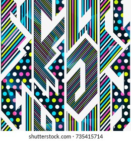 Bright geometric seamless pattern