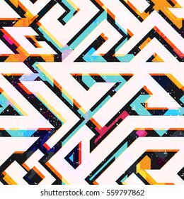 Bright geometric seamless pattern (vector eps 10)