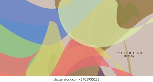  Bright geometric shape  in colorful layers background
