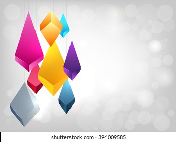 Bright geometric shapes background 