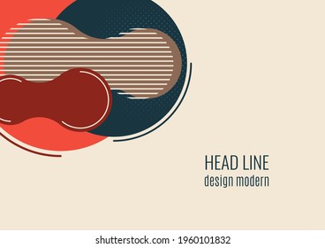 Bright geometric shapes, circle, stripes, fluid. Overlap banner template for social media. Business or technology presentation design template, brochure or flyer template. Vector illustration