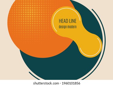 Formas geométricas brillantes, círculo, rayas, fluido. Plantilla de pancarta superpuesta para medios sociales. Plantilla de diseño de presentación de negocios o tecnología, folleto o planilla de volante. Ilustración del vector